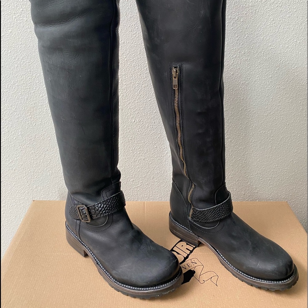Freebird Denmark thigh high boots shearling size 8